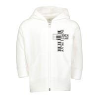 In Jesus Name I Play Christian Pianist Funny Piano Lover Toddler Zip Fleece Hoodie