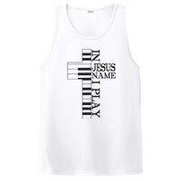 In Jesus Name I Play Christian Pianist Funny Piano Lover PosiCharge Competitor Tank