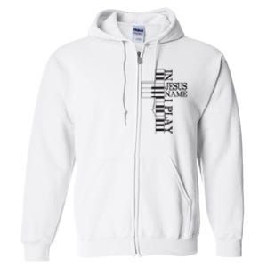 In Jesus Name I Play Christian Pianist Funny Piano Lover Full Zip Hoodie