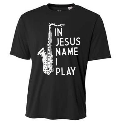 In Jesus Name I Play Piano Christian Music Vintage Cooling Performance Crew T-Shirt