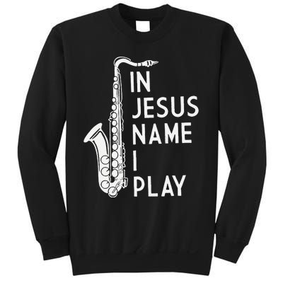 In Jesus Name I Play Piano Christian Music Vintage Sweatshirt