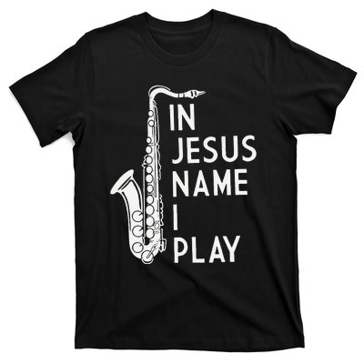 In Jesus Name I Play Piano Christian Music Vintage T-Shirt