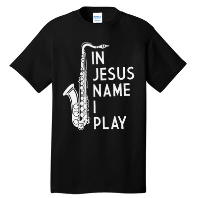 In Jesus Name I Play Piano Christian Music Vintage Tall T-Shirt