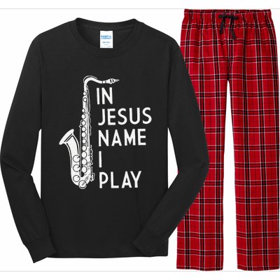 In Jesus Name I Play Piano Christian Music Vintage Long Sleeve Pajama Set