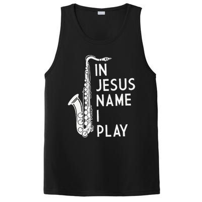 In Jesus Name I Play Piano Christian Music Vintage PosiCharge Competitor Tank