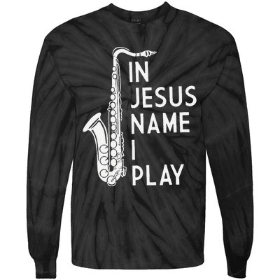 In Jesus Name I Play Piano Christian Music Vintage Tie-Dye Long Sleeve Shirt