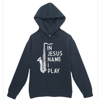 In Jesus Name I Play Piano Christian Music Vintage Urban Pullover Hoodie