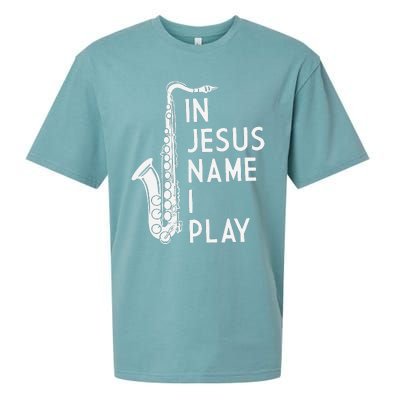 In Jesus Name I Play Piano Christian Music Vintage Sueded Cloud Jersey T-Shirt