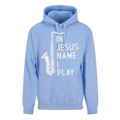 In Jesus Name I Play Piano Christian Music Vintage Unisex Surf Hoodie