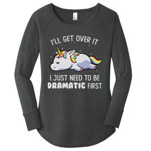 I Just Need To Be Dramatic Lazy Unicorn Gift - Lazy Unicorn Women's Perfect Tri Tunic Long Sleeve Shirt