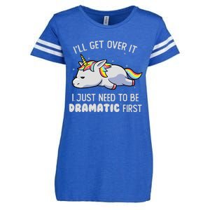 I Just Need To Be Dramatic Lazy Unicorn Gift - Lazy Unicorn Enza Ladies Jersey Football T-Shirt