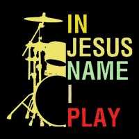 In Jesus Name I Play Vintage Drum Backpack