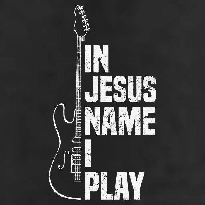 In Jesus Name I Play Guitar Christian Guitar Player Golf Towel