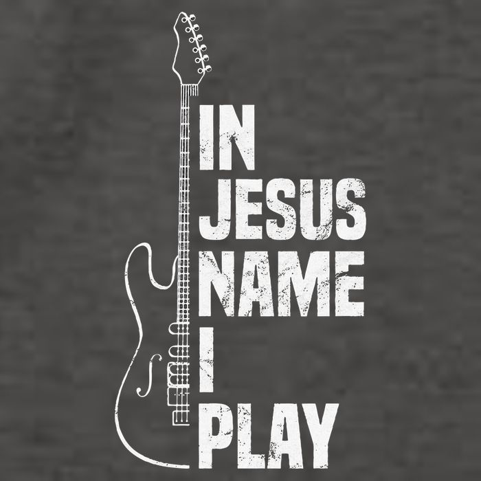 In Jesus Name I Play Guitar Christian Guitar Player Vector Backpack