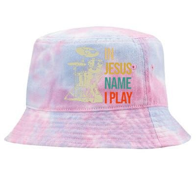 In Jesus Name I Play Vintage Drum Tie-Dyed Bucket Hat