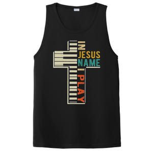 In Jesus Name I Play Piano Christian Music PosiCharge Competitor Tank