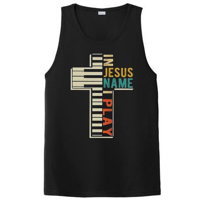 In Jesus Name I Play Piano Christian Music PosiCharge Competitor Tank