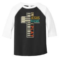 In Jesus Name I Play Piano Christian Music Toddler Fine Jersey T-Shirt