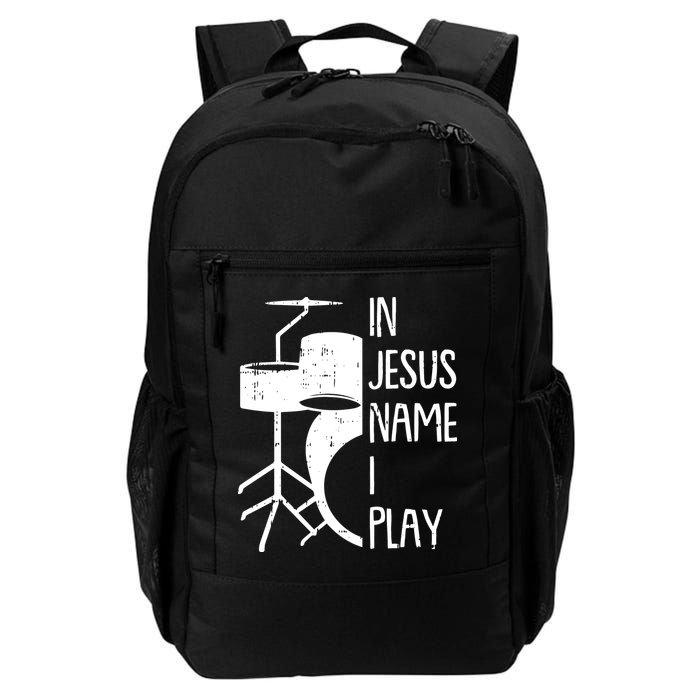 In Jesus Name Christmas Cool I Play Drum Christian Backpack