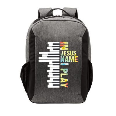 In Jesus Name I Play Piano Christian Music Vintage Vector Backpack