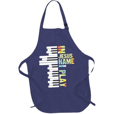 In Jesus Name I Play Piano Christian Music Vintage Apron