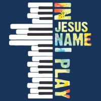 In Jesus Name I Play Piano Christian Music Vintage T-Shirt