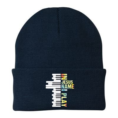 In Jesus Name I Play Piano Christian Music Vintage Beanie