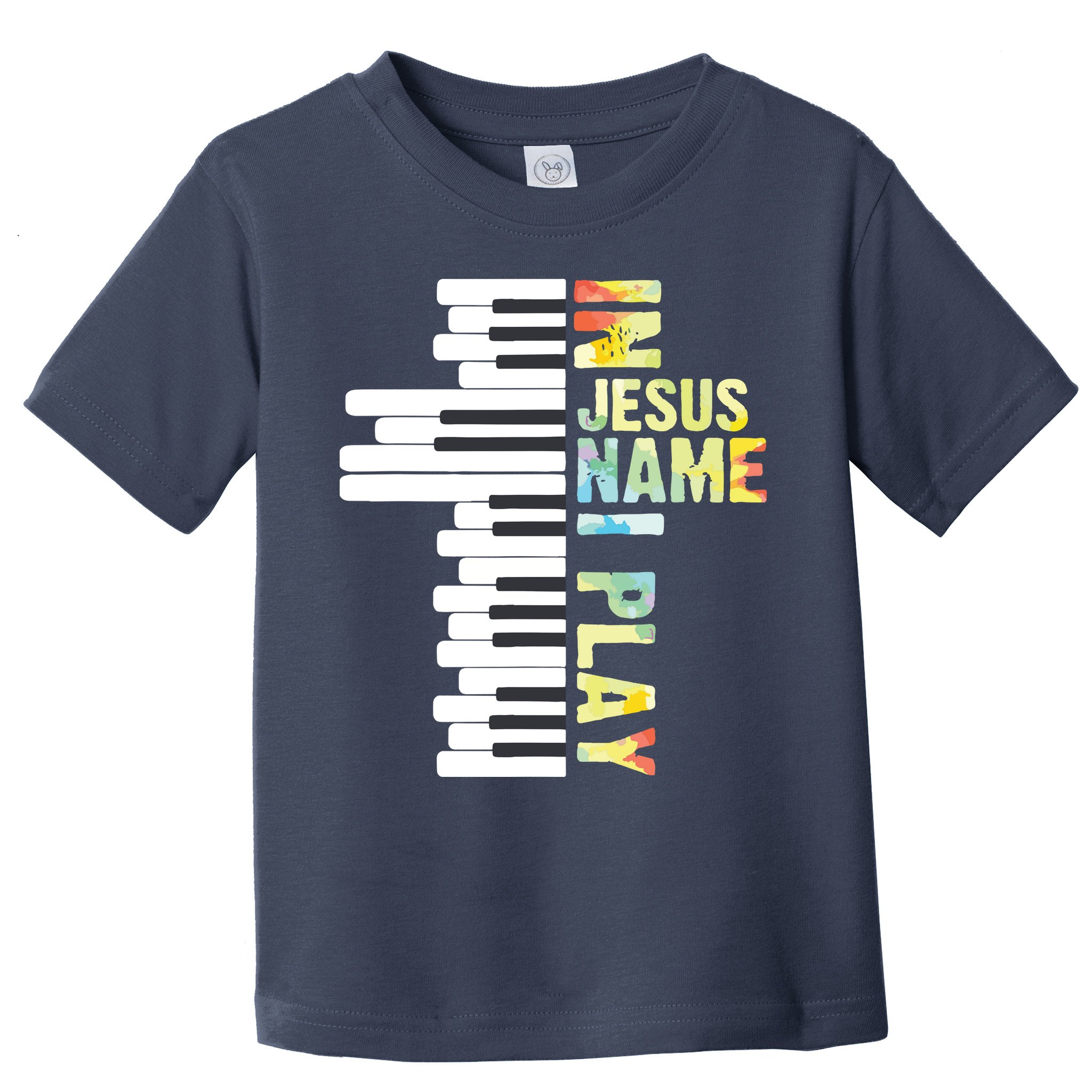 In Jesus Name I Play Piano Christian Music Vintage Toddler T-Shirt