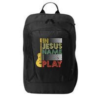 In Jesus Name I Play Guitar Christian Music Lover Gift City Backpack