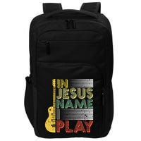 In Jesus Name I Play Guitar Christian Music Lover Gift Impact Tech Backpack