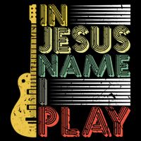 In Jesus Name I Play Guitar Christian Music Lover Gift Impact Tech Backpack