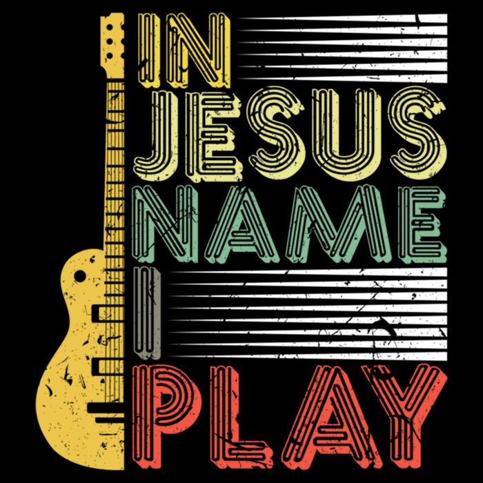 In Jesus Name I Play Guitar Christian Music Lover Gift Impact Tech Backpack