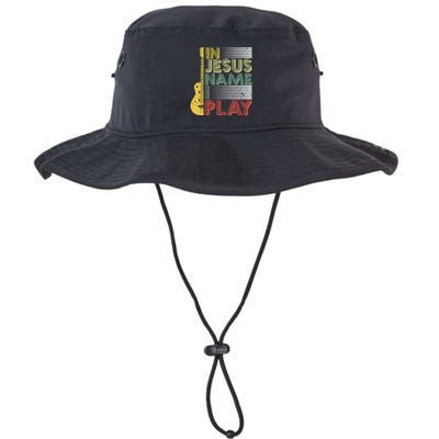 In Jesus Name I Play Guitar Christian Music Lover Gift Bucket Hat