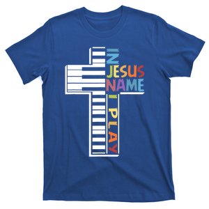 In Jesus Name I Play Piano Christians Gift T-Shirt