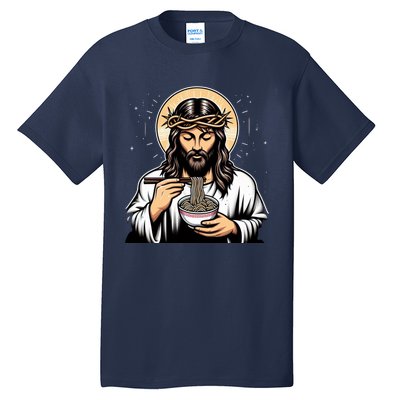 In Jesus Name Ramen Funny Japanese Food Christian Tall T-Shirt