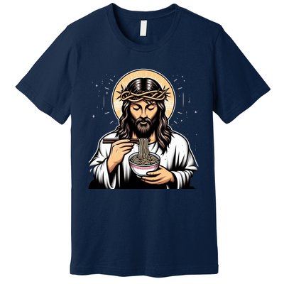 In Jesus Name Ramen Funny Japanese Food Christian Premium T-Shirt