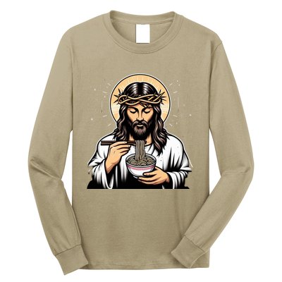 In Jesus Name Ramen Funny Japanese Food Christian Long Sleeve Shirt