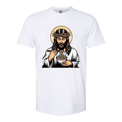 In Jesus Name Ramen Funny Japanese Food Christian Softstyle CVC T-Shirt