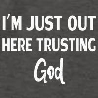 Im Just Out Here Trusting God Vector Backpack