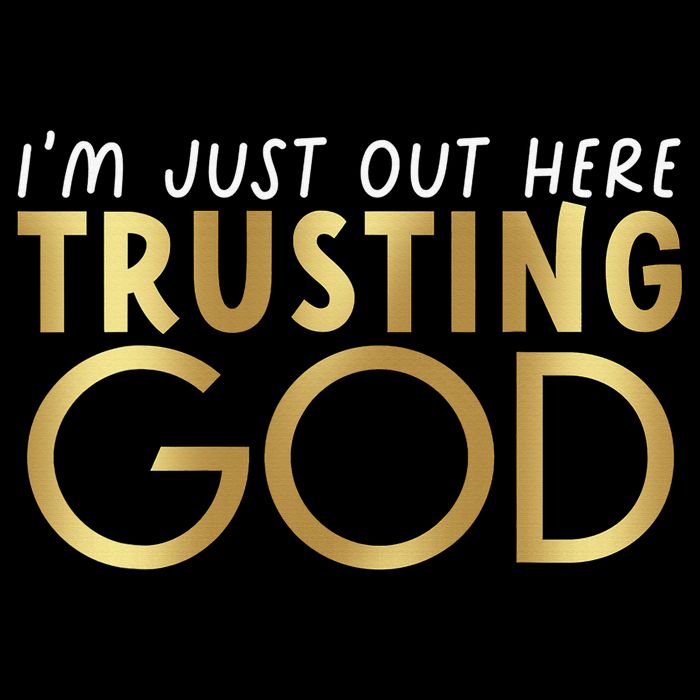 I'm Just Out Here Trusting God Christian Believers God Love  Cooling Performance Crew T-Shirt