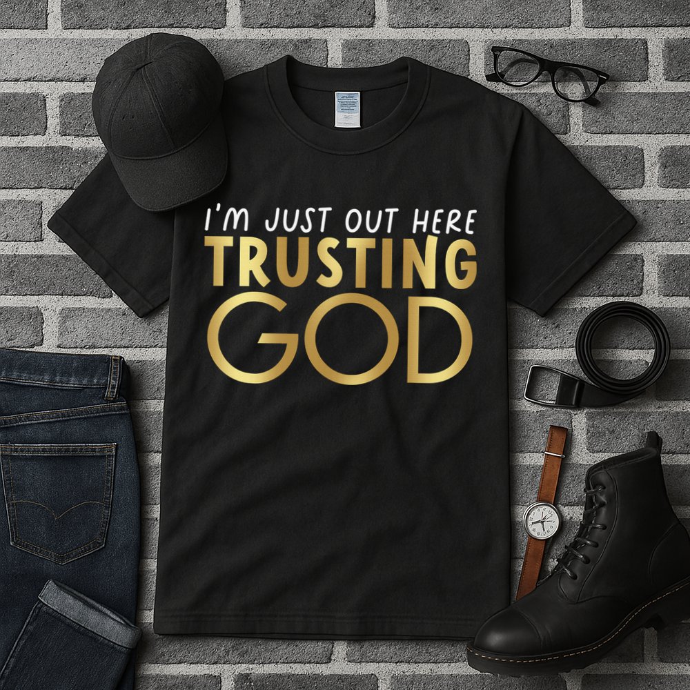 I'm Just Out Here Trusting God Christian Believers God Love  Tall T-Shirt