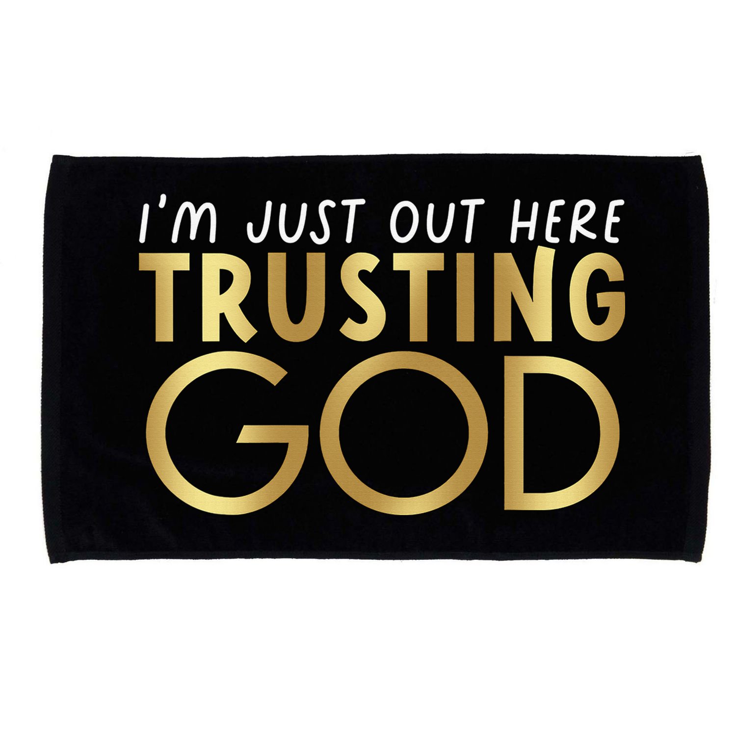 I'm Just Out Here Trusting God Christian Believers God Love  Microfiber Hand Towel