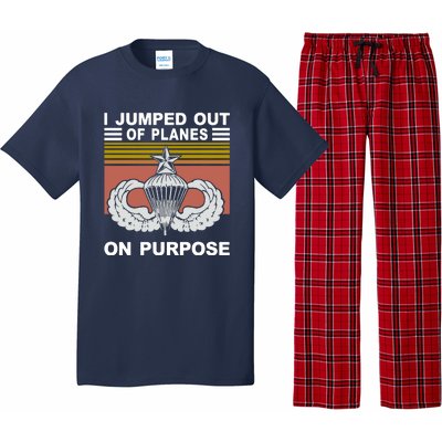 I Jumped Out Of Planes On Purpose Vintage Funny Pajama Set