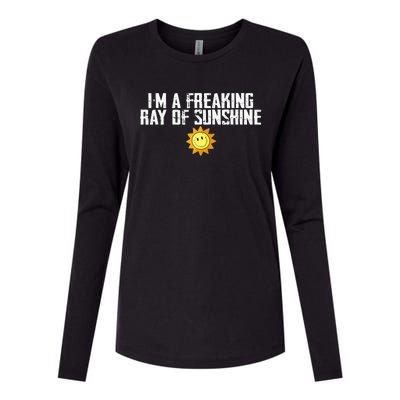 Im Just One Big Freaking Ray Of Sunshine Funny Sarcastic Womens Cotton Relaxed Long Sleeve T-Shirt