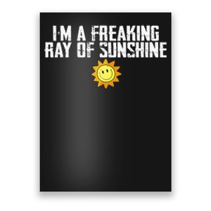 Im Just One Big Freaking Ray Of Sunshine Funny Sarcastic Poster