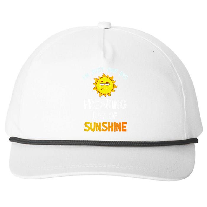 Im Just One Big Freaking Ray Of Sunshine Funny Idea Snapback Five-Panel Rope Hat