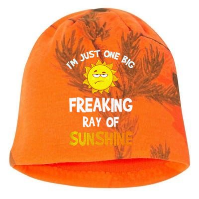 Im Just One Big Freaking Ray Of Sunshine Funny Idea Kati - Camo Knit Beanie