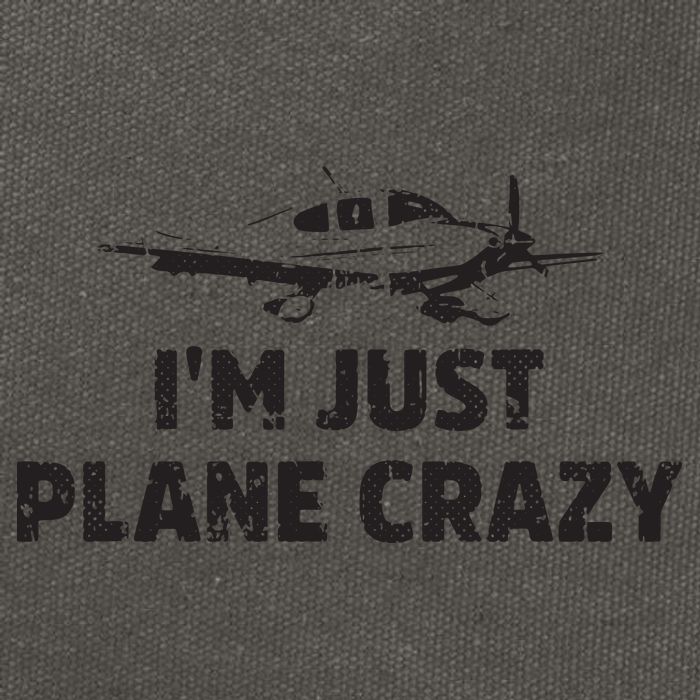 Im Just Plane Crazy Funny Airplane Pilots Cotton Canvas Backpack