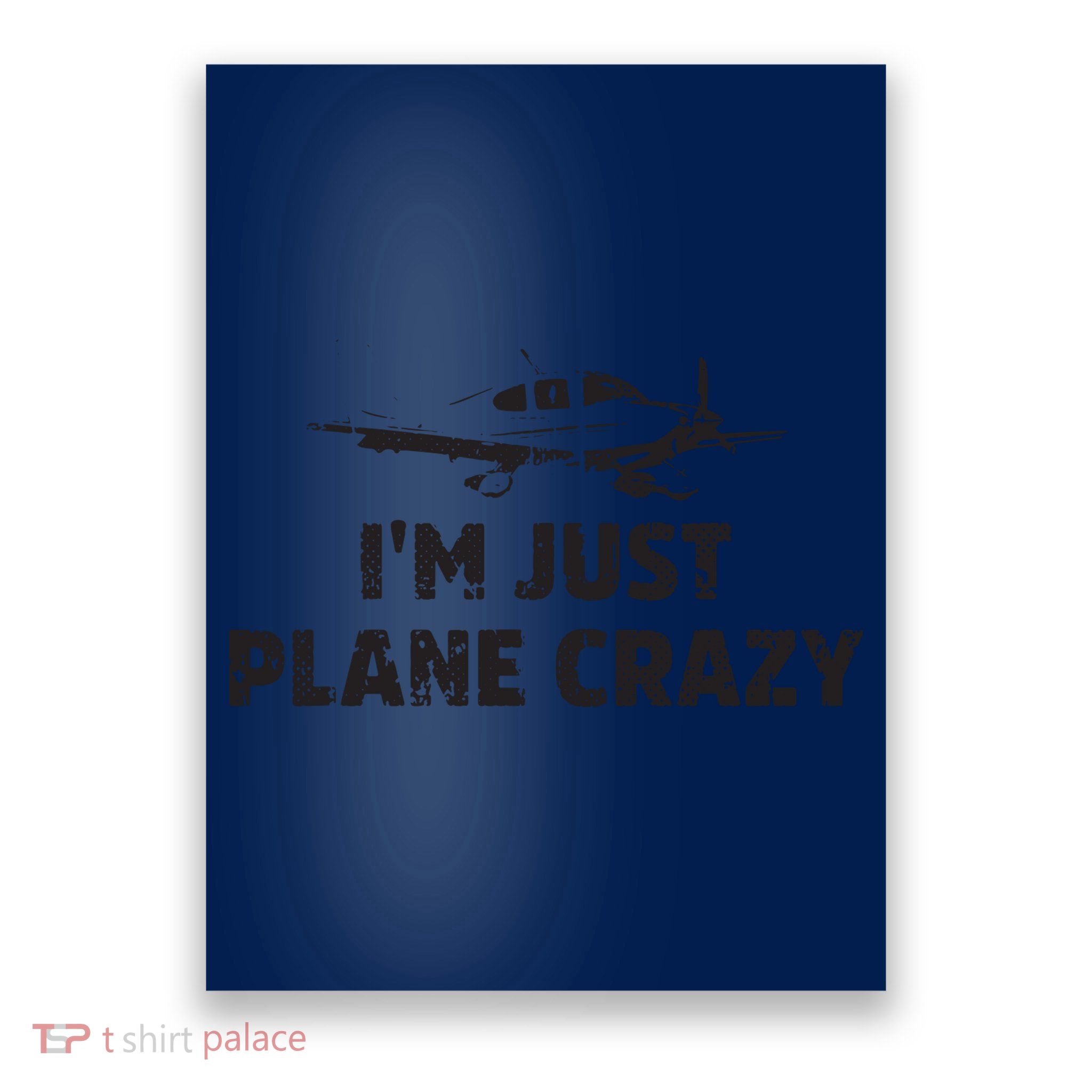 Im Just Plane Crazy Funny Airplane Pilots Poster