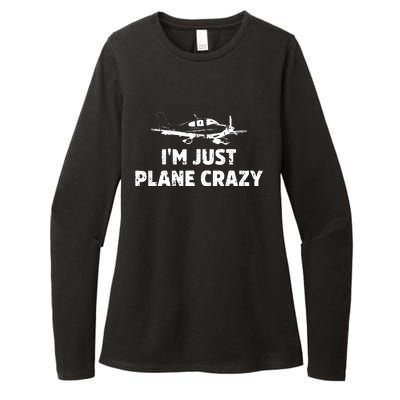 Im Just Plane Crazy Womens CVC Long Sleeve Shirt